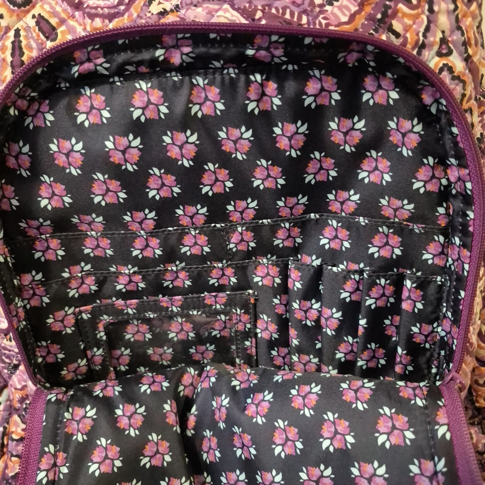 Vera Bradley Paisley Backpack in Purple and Orange - Picture 4 of 7